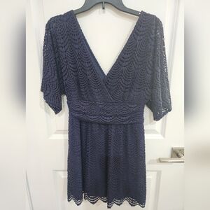 Lilly Pulitzer Parigi Skort Romper True Navy Size S